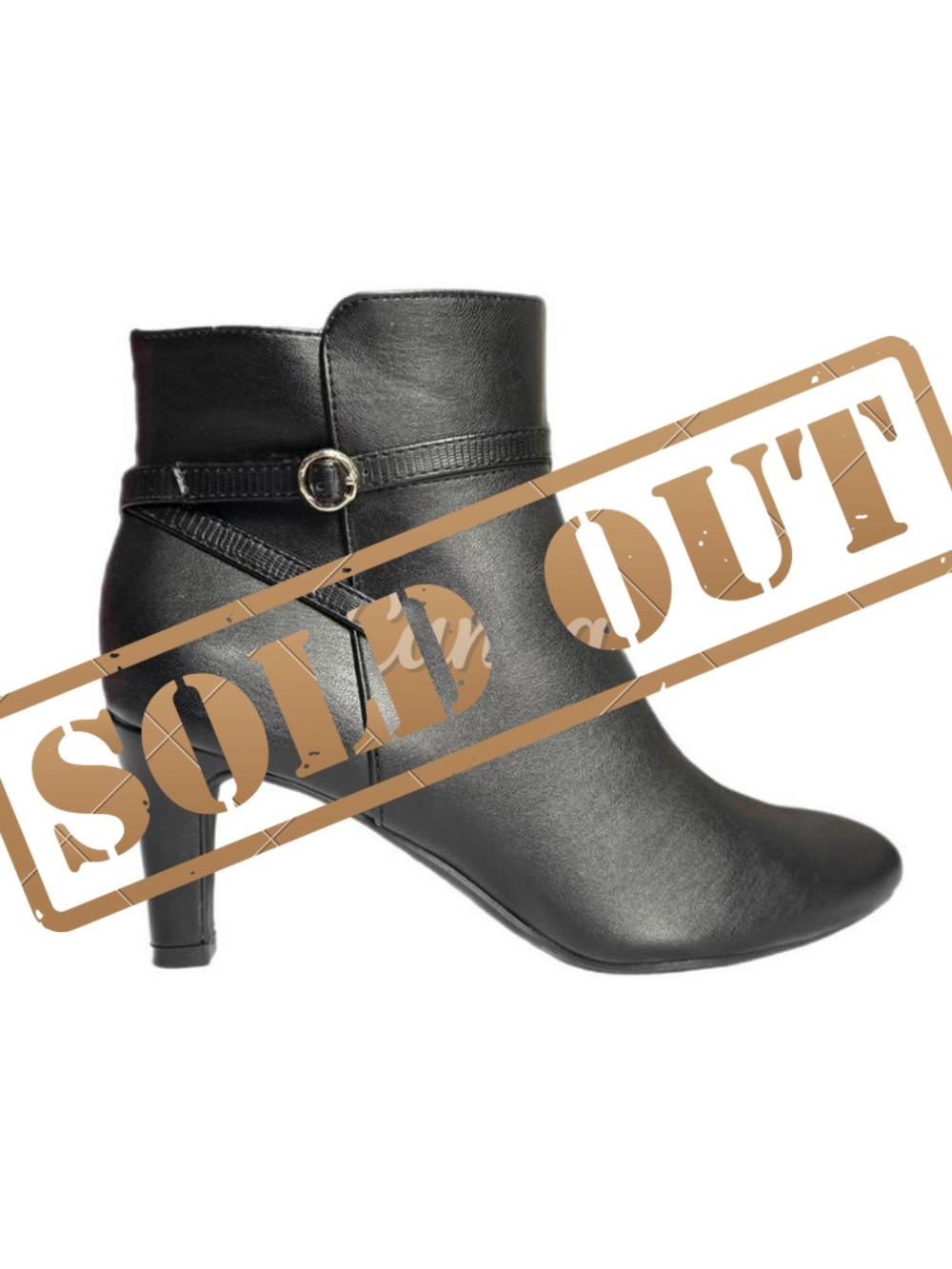 LifeStride Guild Chic Black Faux Leather Ankle Boots